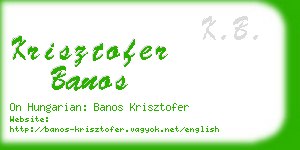 krisztofer banos business card